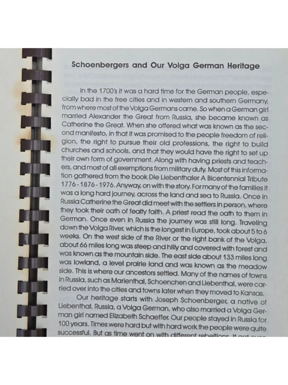 The Schoenberger Collection Cookbook Descendants Of John & Lucy 1989 Recipe book